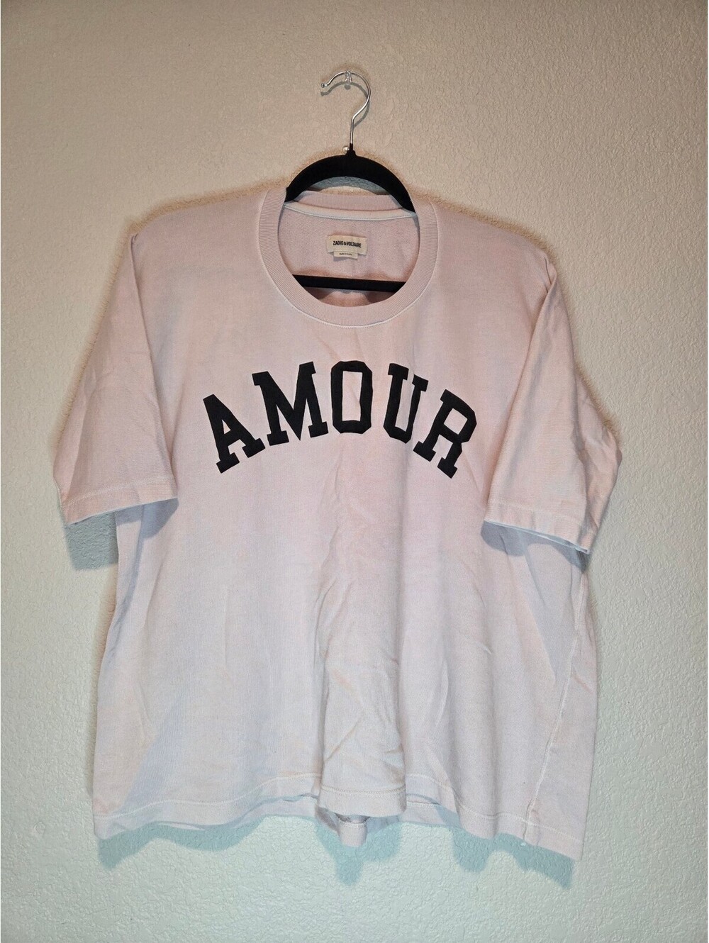 Zadig & Voltaire Pink Amour Graphic T-Shirt Size S